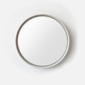 spun steel round mirror by Misewell