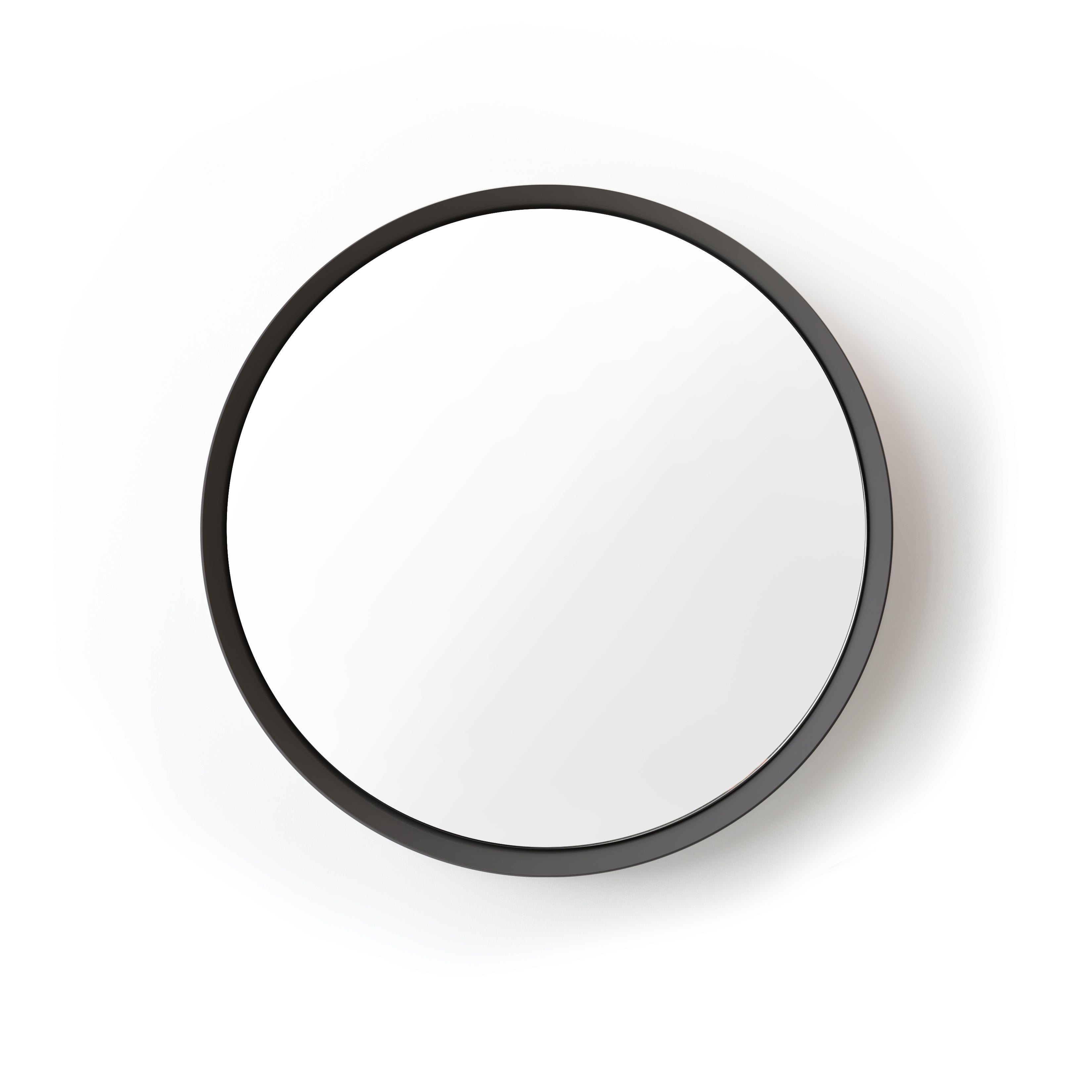 spun steel round mirror by Misewell