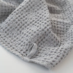Linen Tales Light Grey Linen & Cotton Honeycomb Waffle Towel Set
