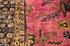 Vintage Meshed Carpet 14.5x18.5, hand-knotted one of a kind piece