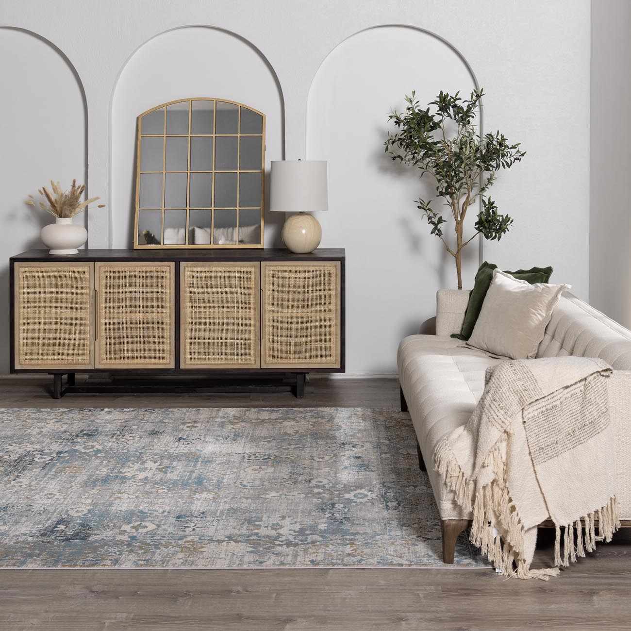 The Halcyra Faux Silk Rug