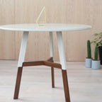 modern cafe table in a small kitchen