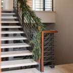 9' Artificial Pine Garland with Pinecones