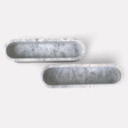 Carrara Cielo Marble Stone Serveware, 11.5"L x 3.25"W x 2"H
