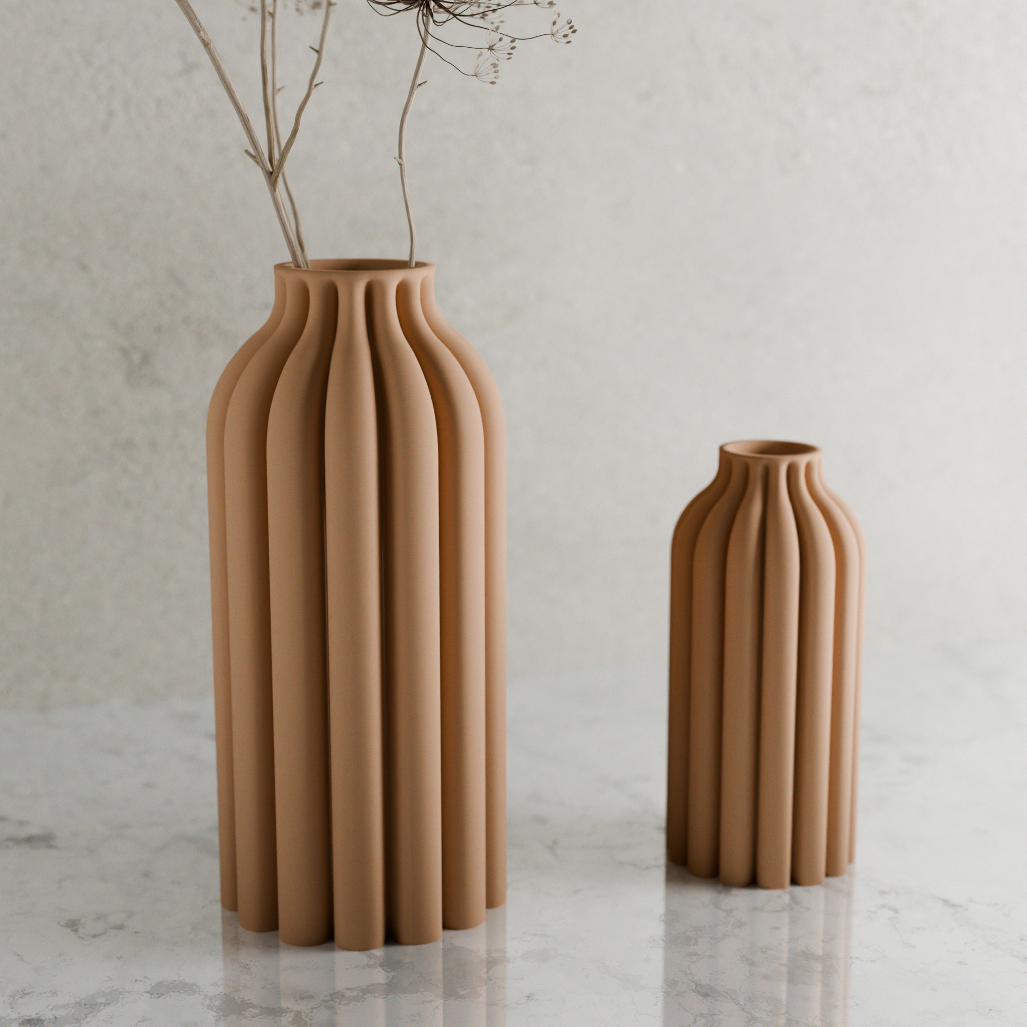 Pillar Vase from Modernized Pottery