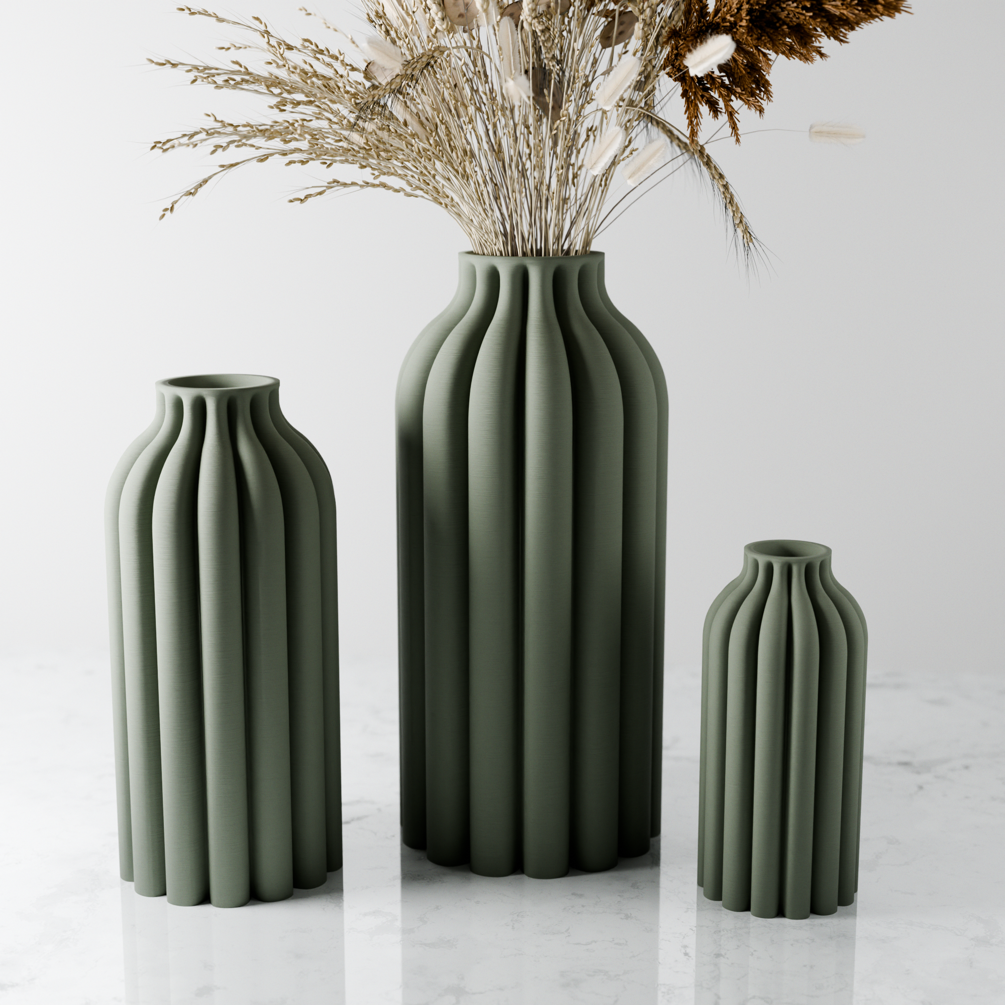 Pillar Vase from Modernized Pottery