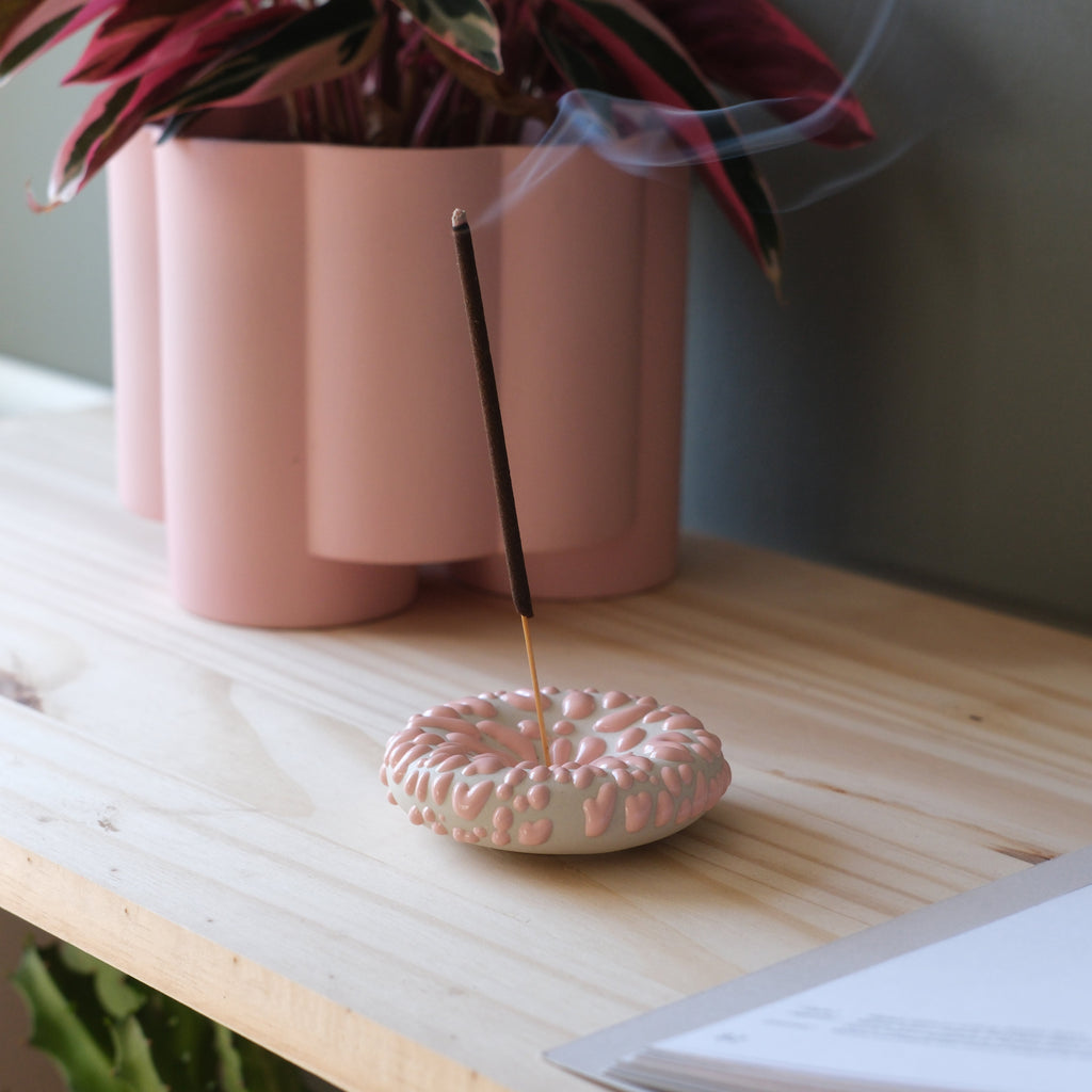 handmade stoneware incense holder by Misewell