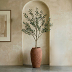 Pompeii Colossus, Fiber Clay Vessel in Burnt Sienna, Weathered Black or Aged Gray, 11"D x 20"H