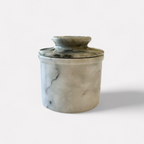 Seraphina Marble Butter Jar, 4"D x 4.5"H