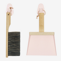 Andree Jardin "Mr & Mrs Clynk" Light Pink Hand Brush, Dustpan and Wall Hooks
