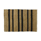 Natural and Black Striped Jute Rug