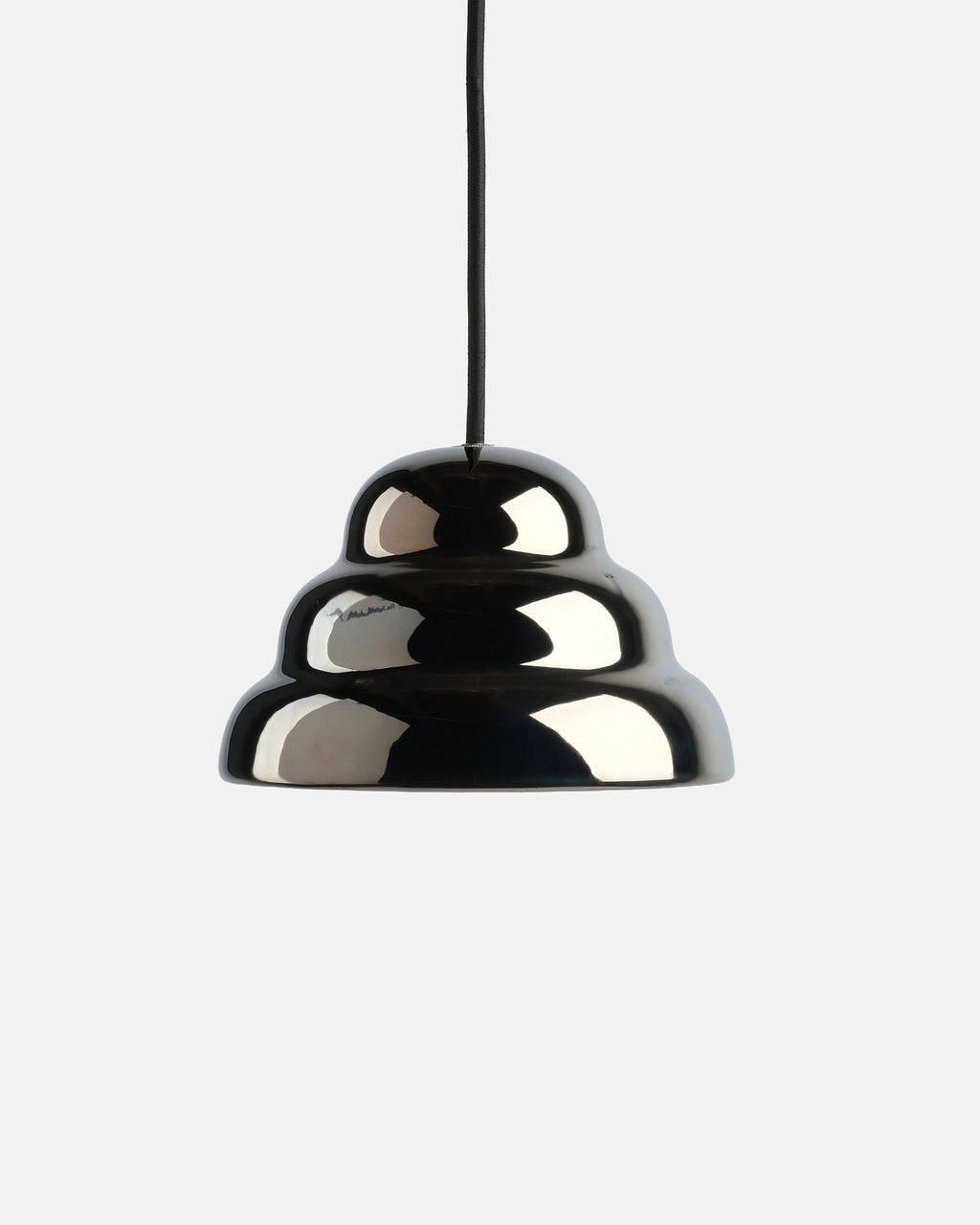 chrome ripple flush pendant in a powder room