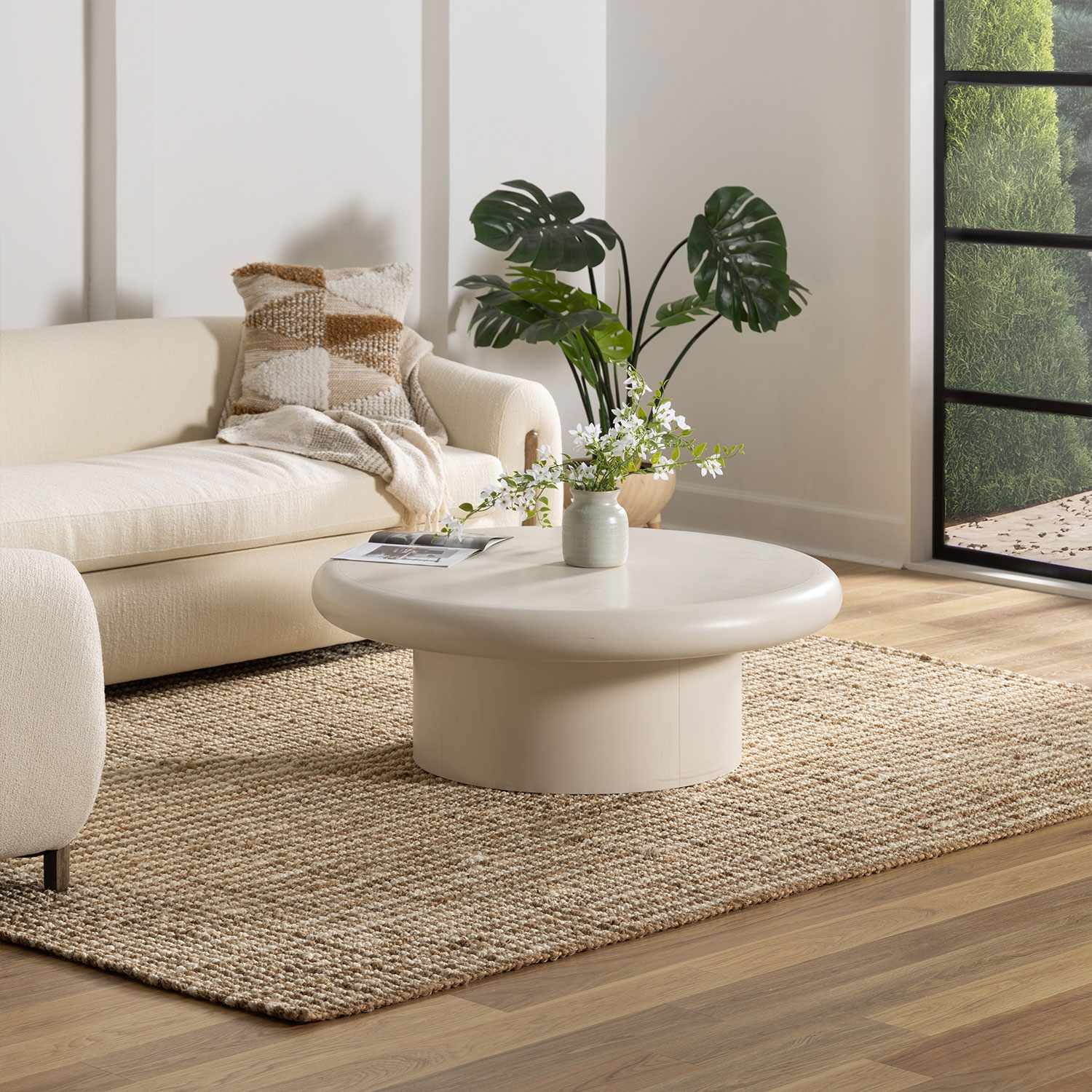Ambel Tan&Brown Jute Rug