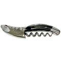 Laguiole DeLuxe buffalo horn corkscrew with twisted bolster on a white background