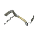 Corkscrew opened with spiral and foil cutter extended