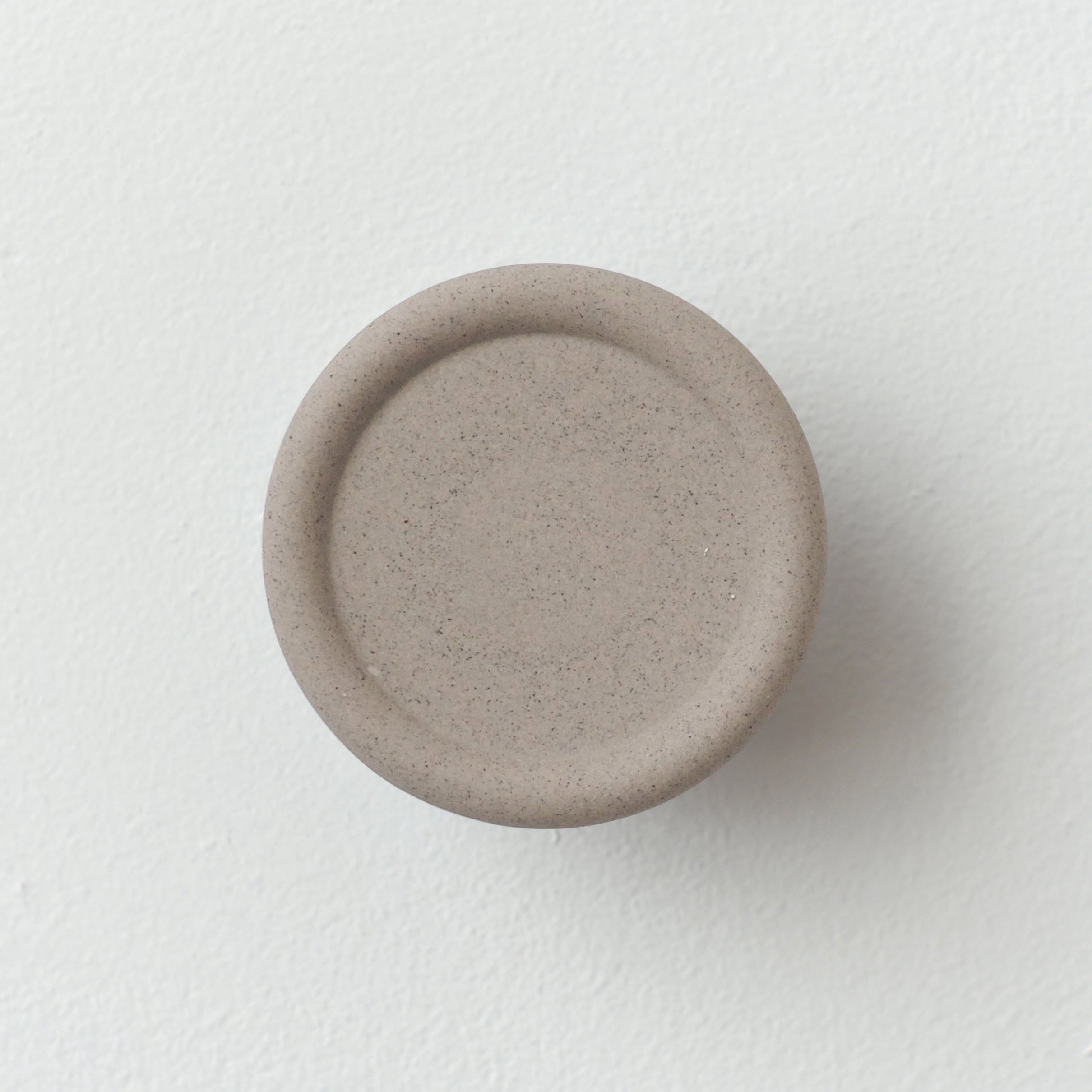 handmade ceramic coat hook with spiral ridge