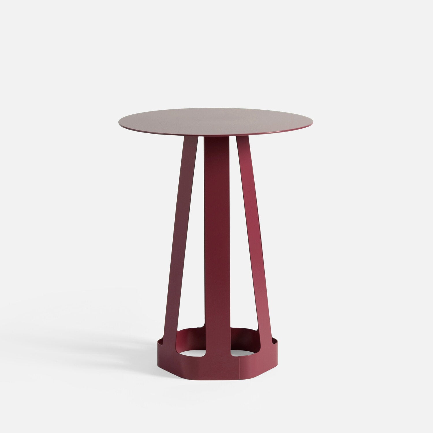 Sixagon side table hexagonal top detail