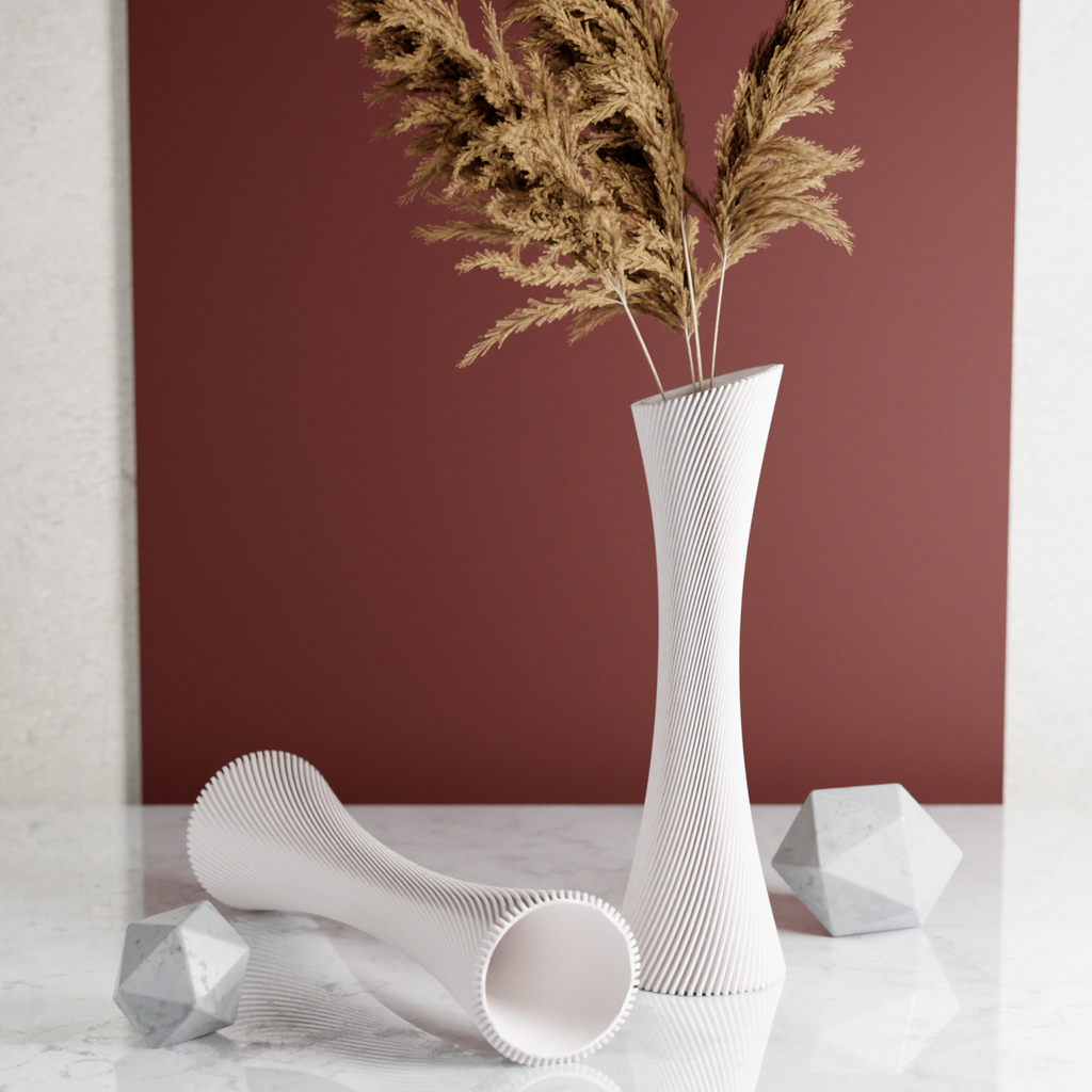 Spiral Rose Vase from Modernized Pottery