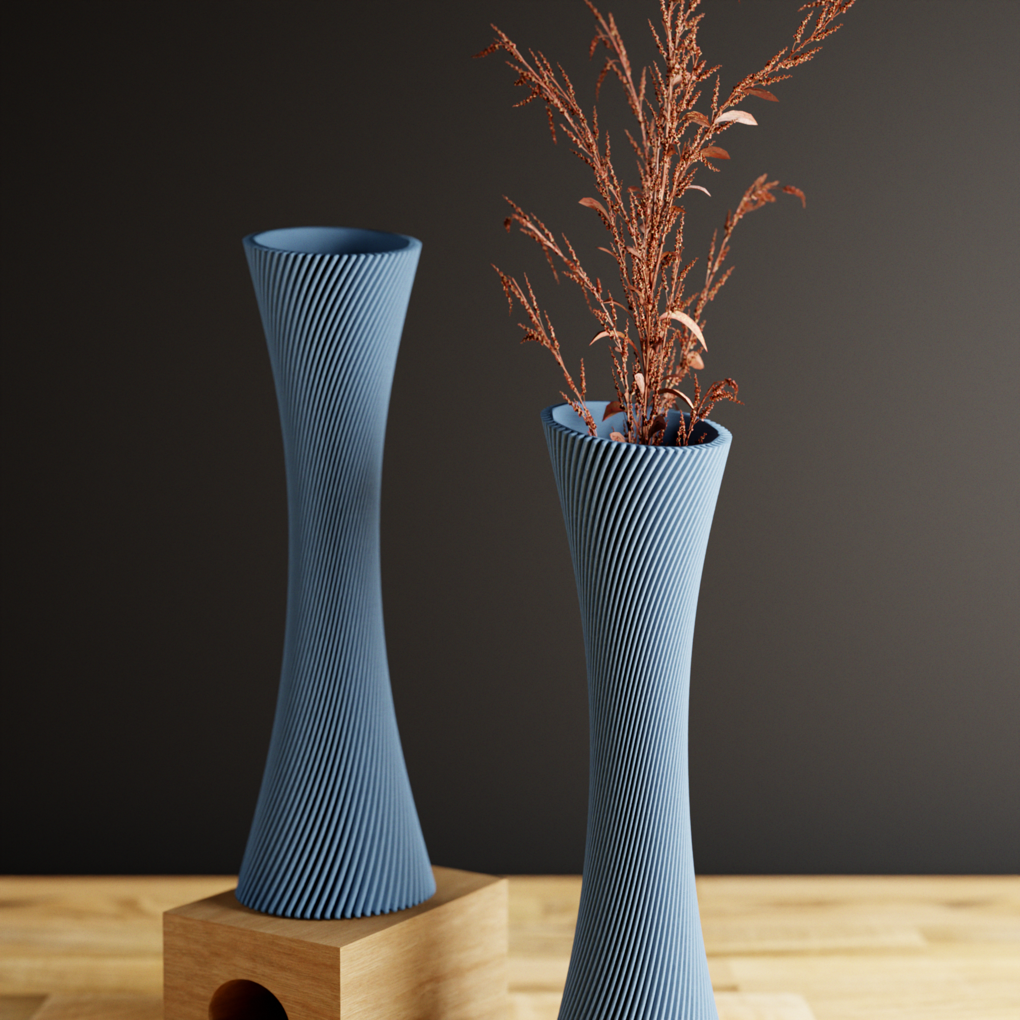 Spiral Rose Vase from Modernized Pottery