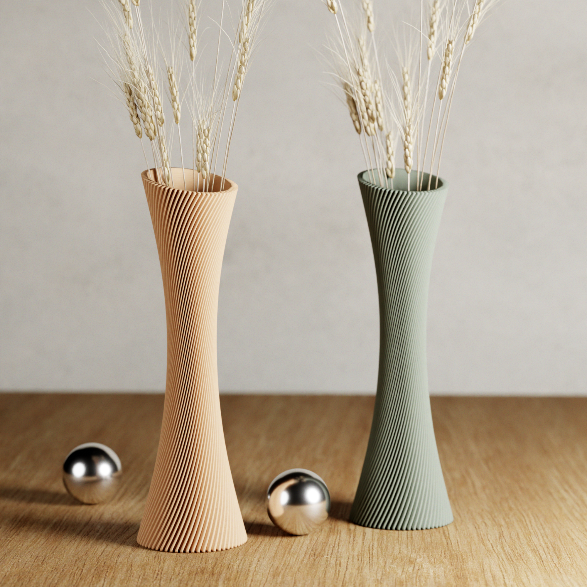Spiral Rose Vase from Modernized Pottery