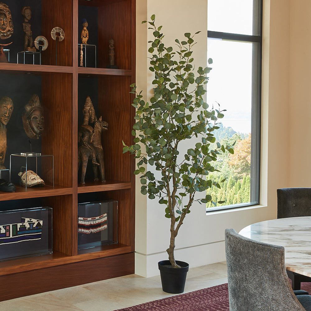 7' Artificial Eucalyptus Tree