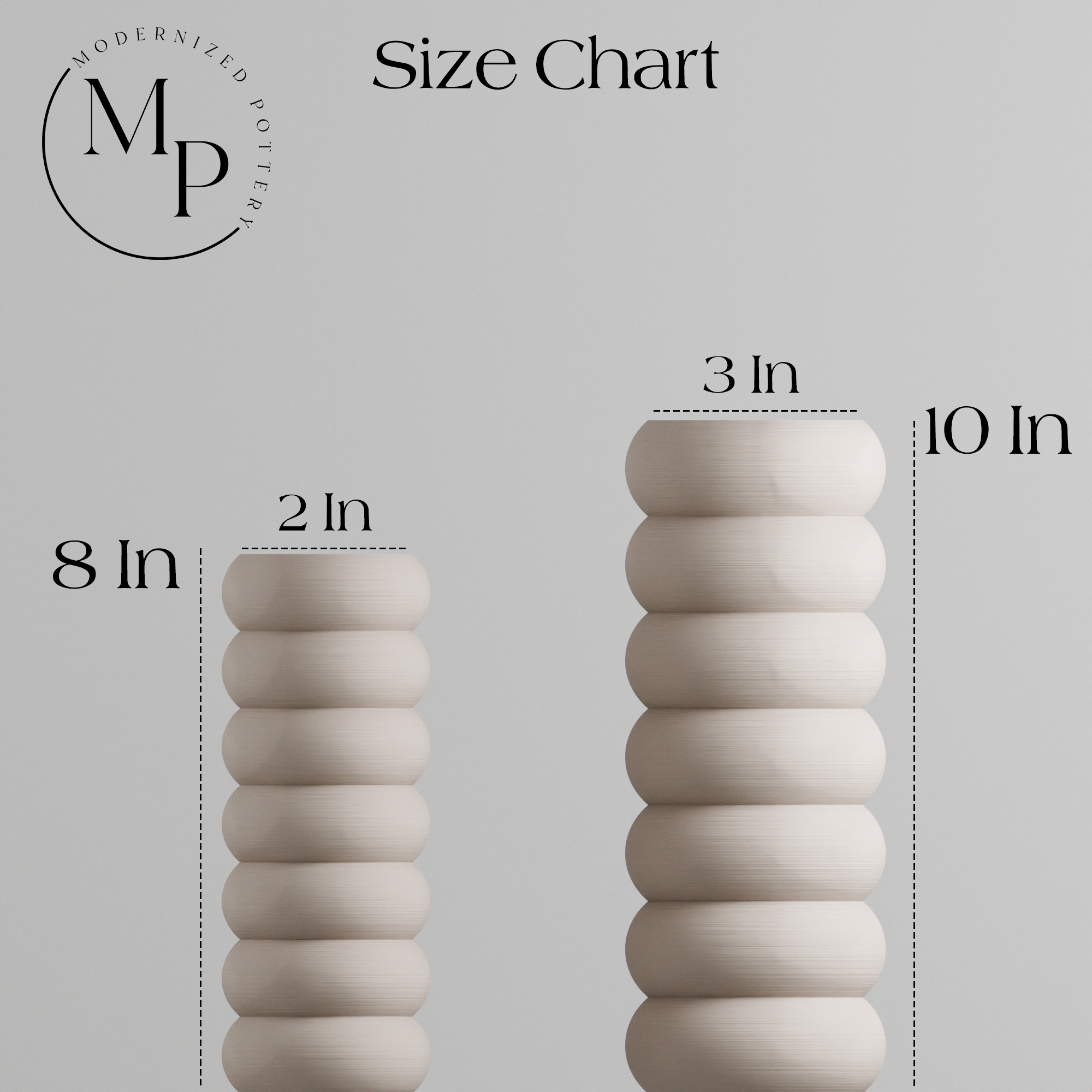 Stacked Vase from Modernized Pottery