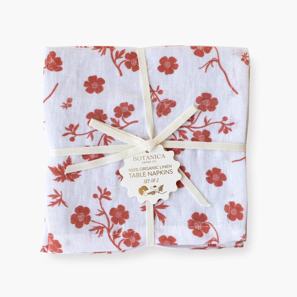 BUTTERCUP | LINEN TABLE NAPKINS, SET OF 2