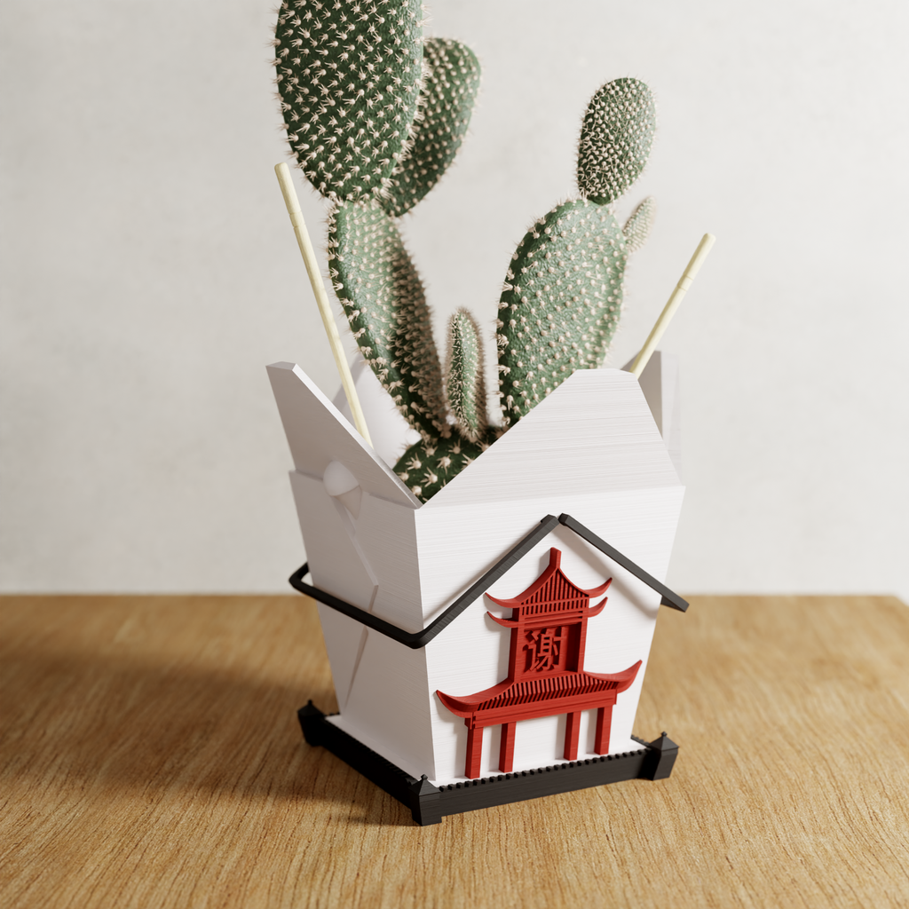 Chinese Takeout Planter from Modernized Pottery