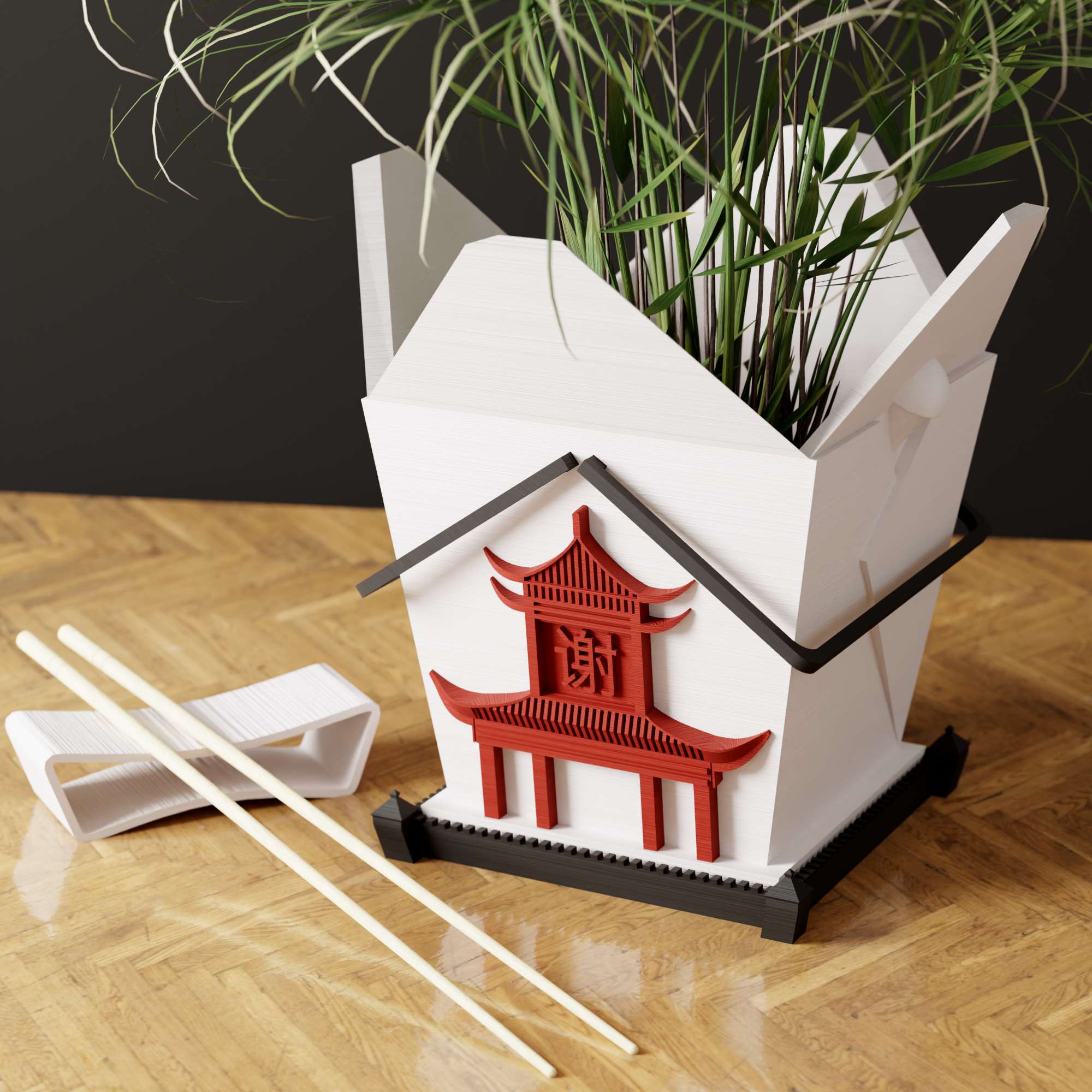 Chinese Takeout Planter from Modernized Pottery