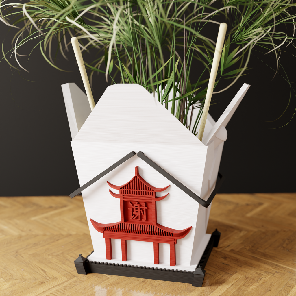 Chinese Takeout Planter from Modernized Pottery