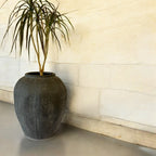 Pompeii Terranova, Fiber Clay Vessel in Weathered Black, Aged Gray, or Antique Umber, 14.1"D x 15.7"H