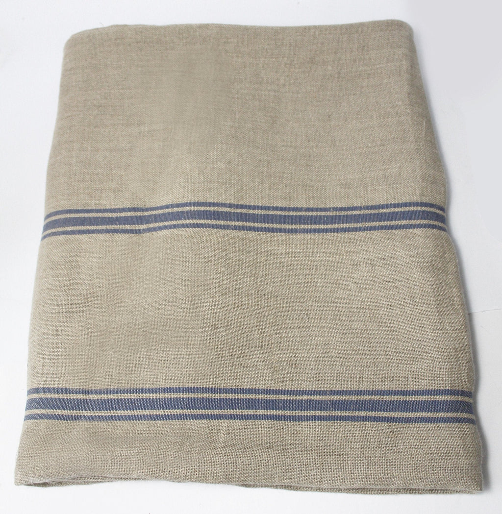 Thieffry Belgian Linen Tablecloth, Rectangle, Blue