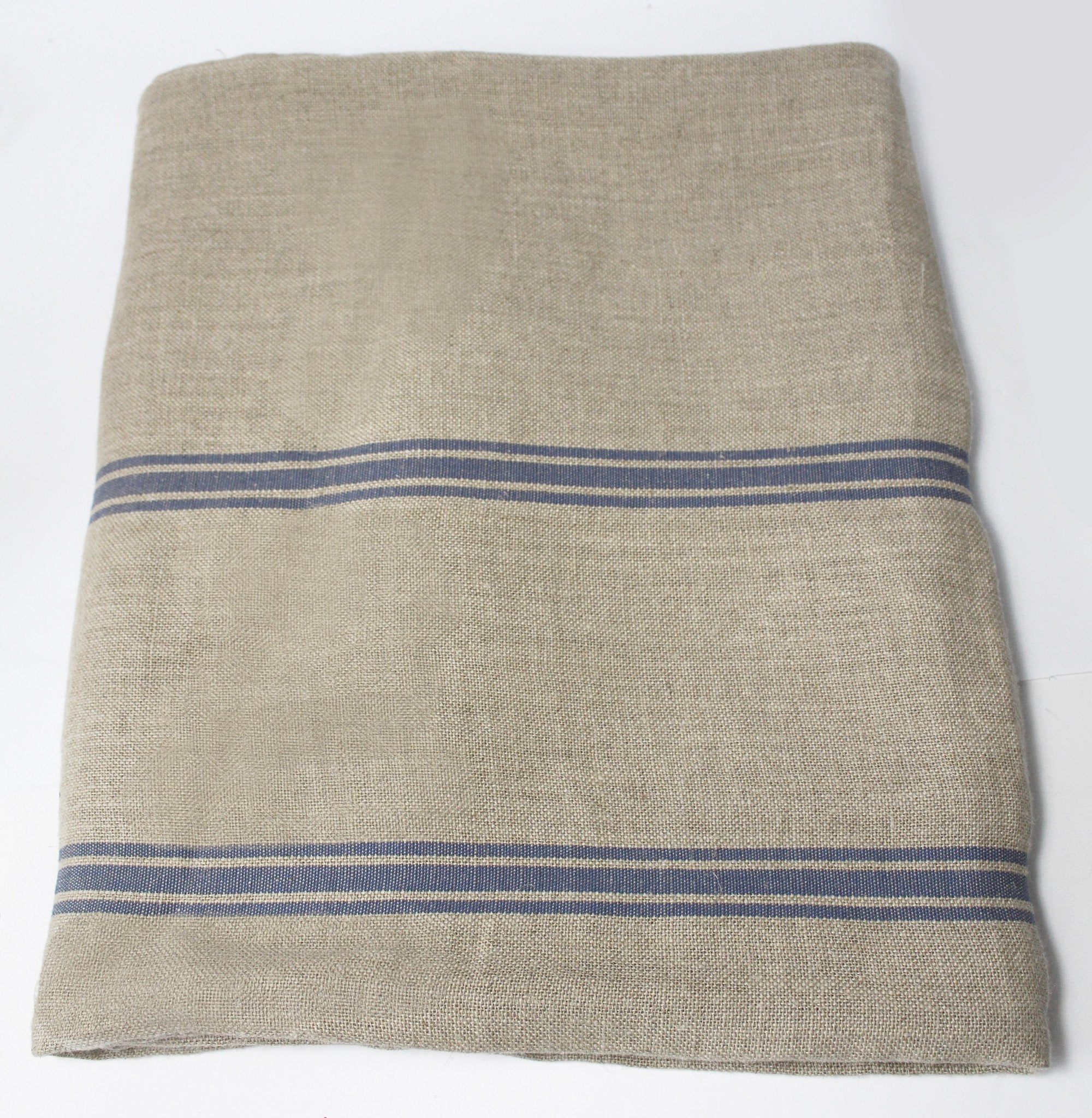 Thieffry Belgian Linen Tablecloth, Rectangle, Blue