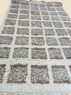 Tilila Moroccan Berber Rug – Handwoven Wool Checkered Design
