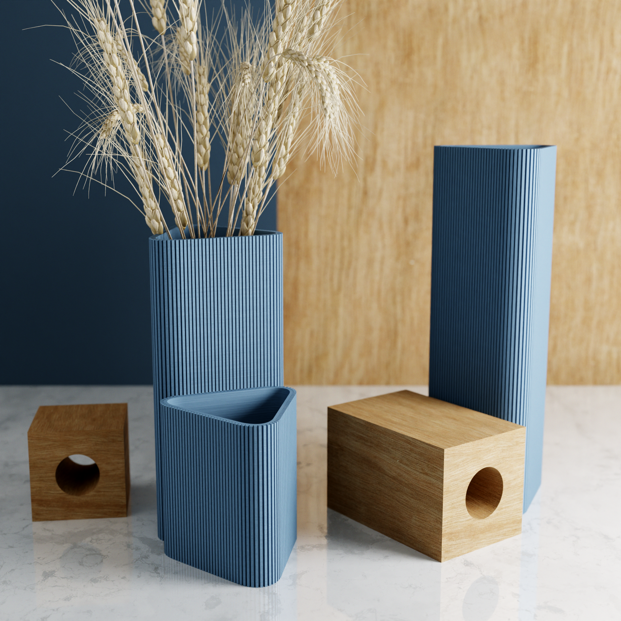 Triangle Vase from Modernized Pottery
