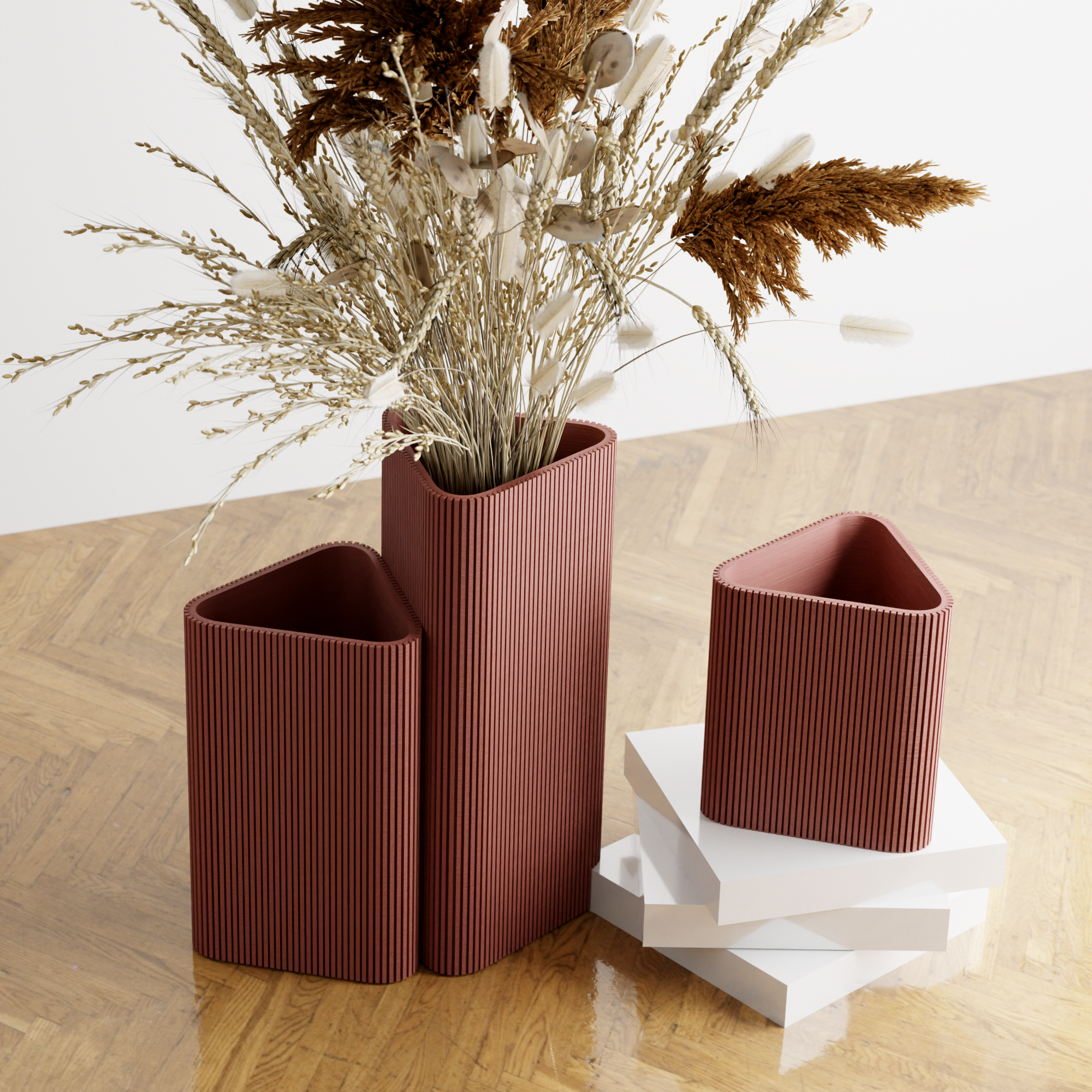 Triangle Vase from Modernized Pottery