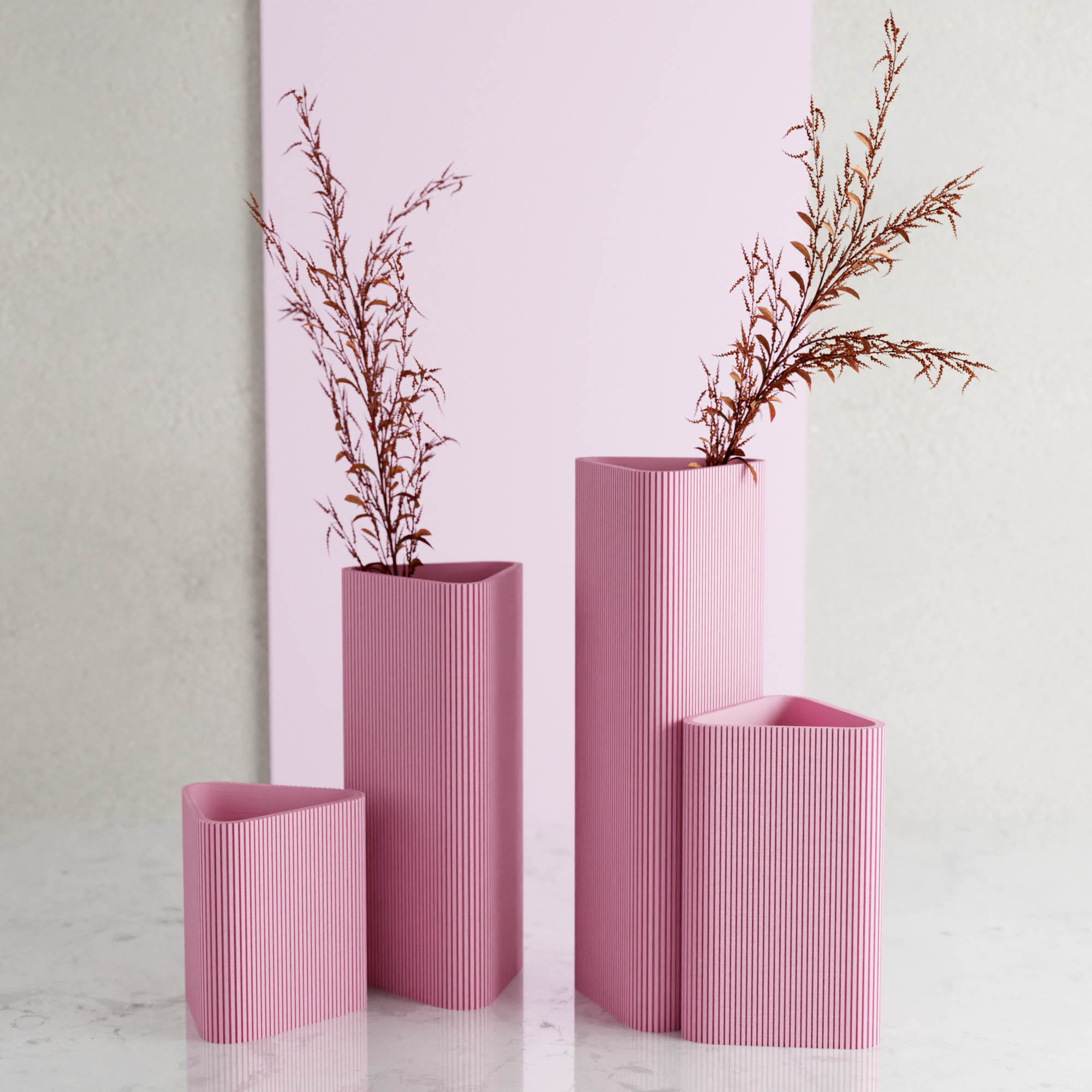 Triangle Vase from Modernized Pottery
