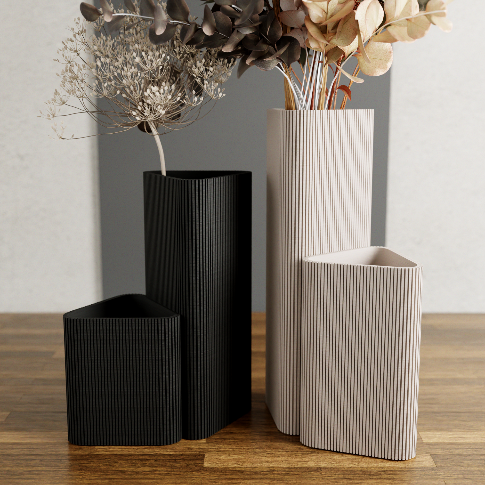 Triangle Vase from Modernized Pottery