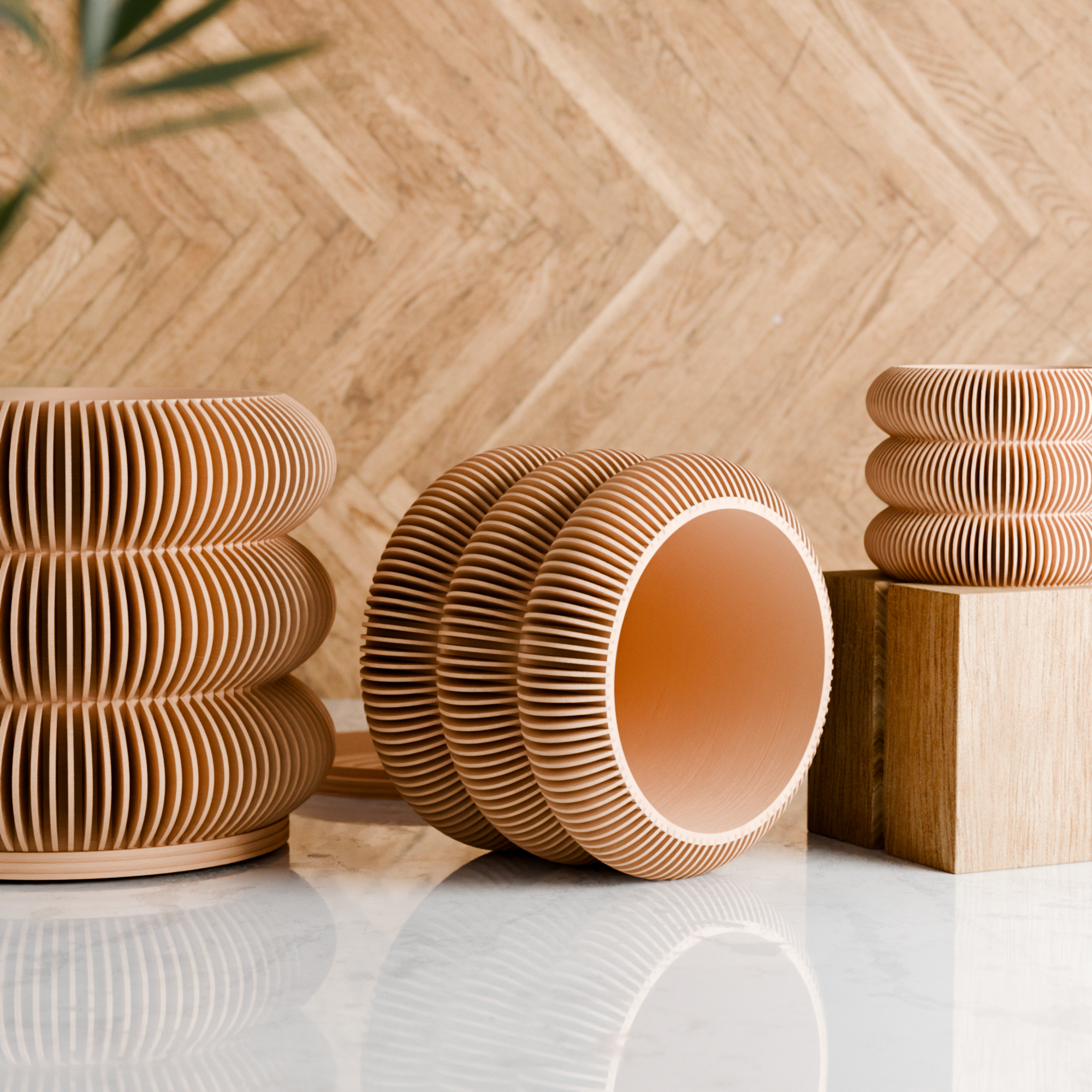 Triple Bubbles Planter from Modernized Pottery