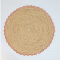 Aura Pink Edge Raffia Placemat