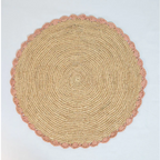 Aura Pink Edge Raffia Placemat