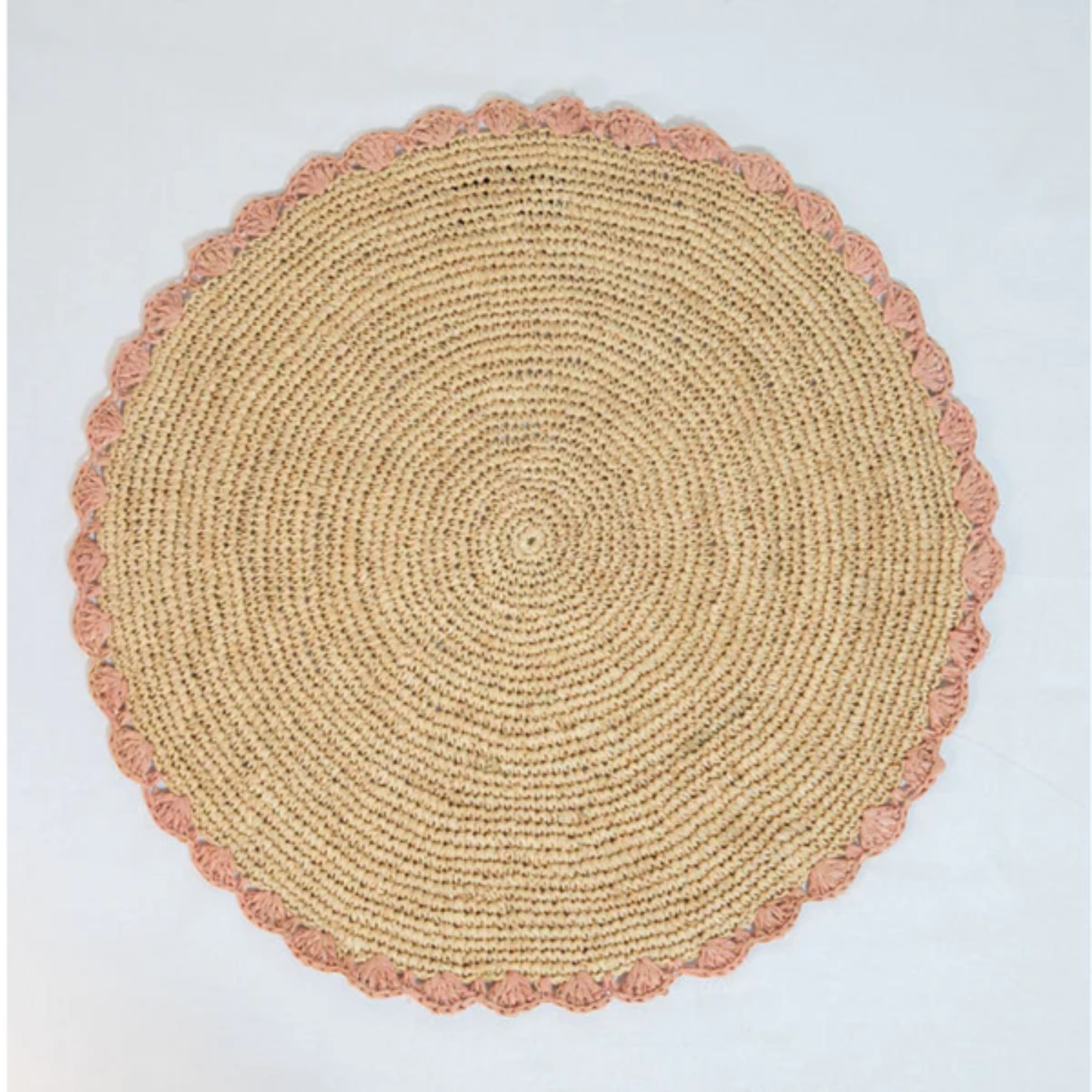 Aura Pink Edge Raffia Placemat