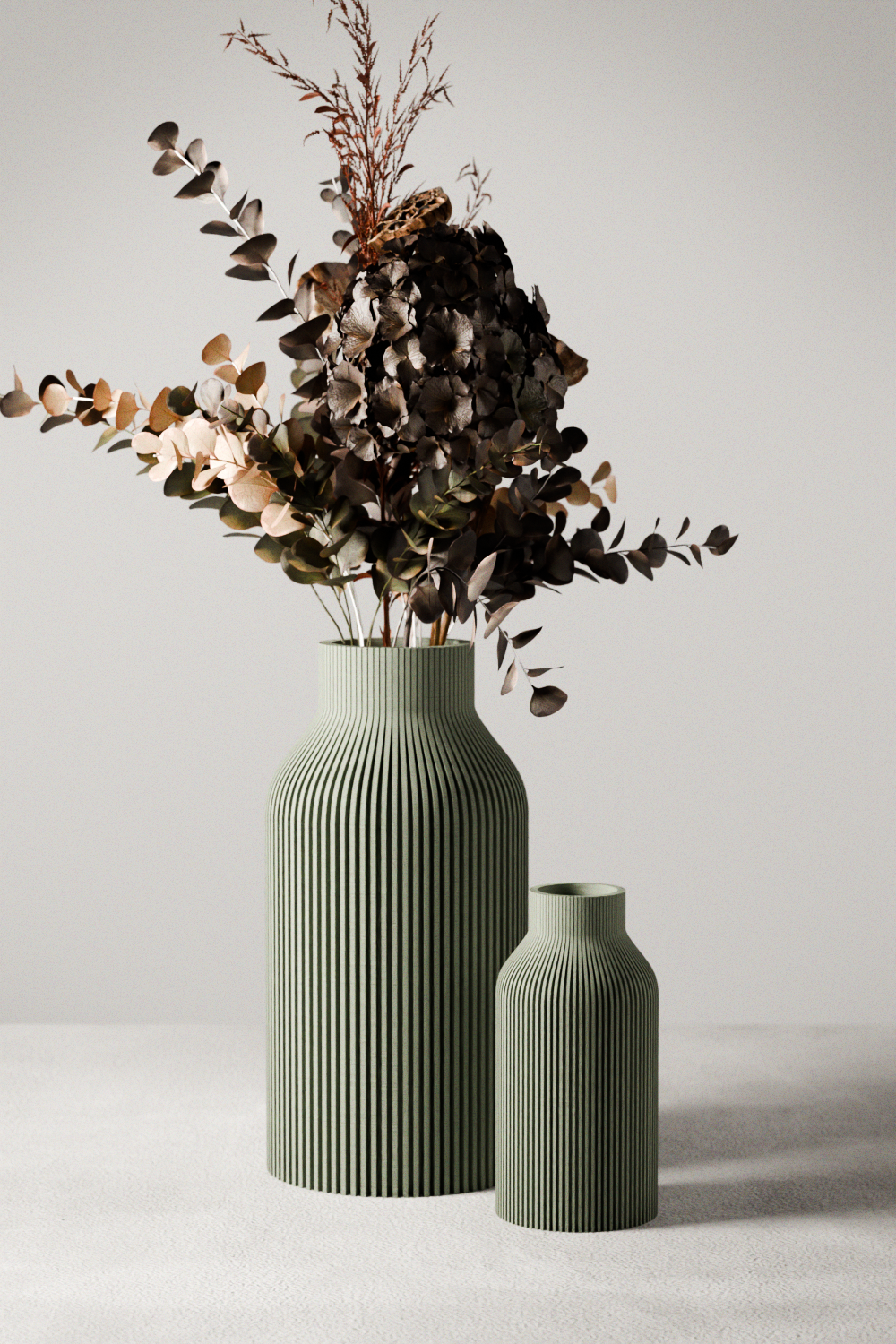 Ribbed Bottle Vase from Modernized Pottery in nine plant-based colorways