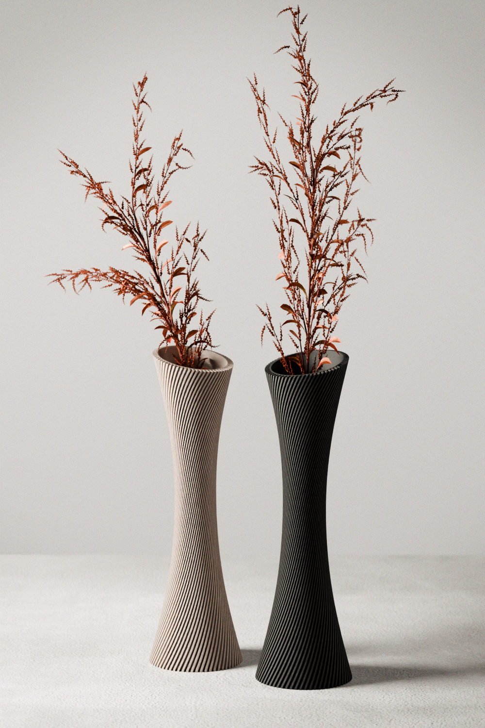 Spiral Rose Vase from Modernized Pottery