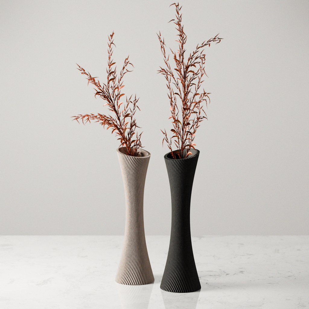 Spiral Rose Vase from Modernized Pottery