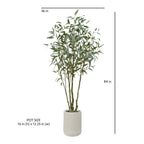 7' Artificial Willow Eucalyptus Tree with Artisan Planter