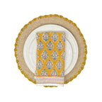 Marigold Raffia Placemats, Boho Round Natural Hand Woven Placemats, Table Mats for Dining Table