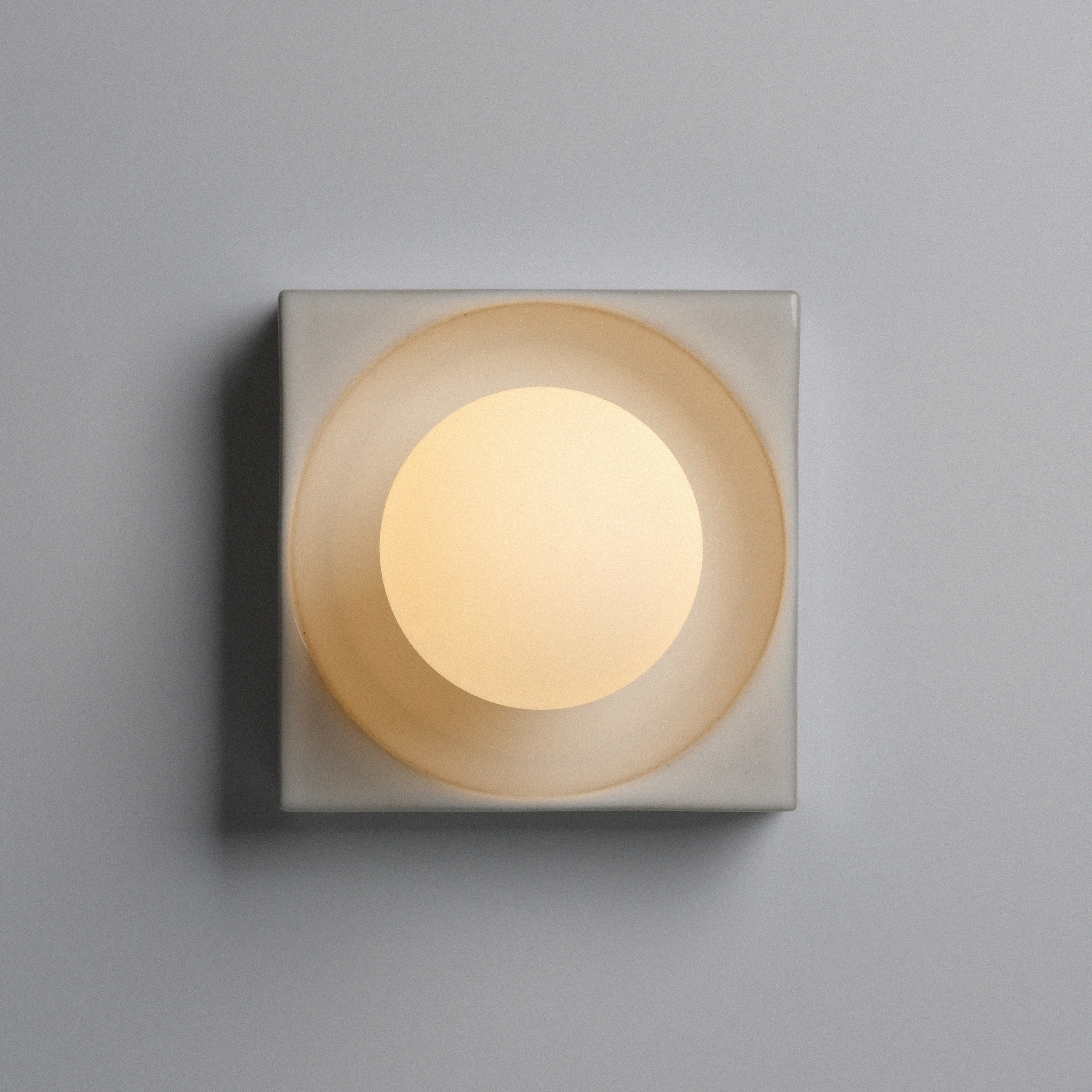 Cubic Sconce mounted as a vanity light pair