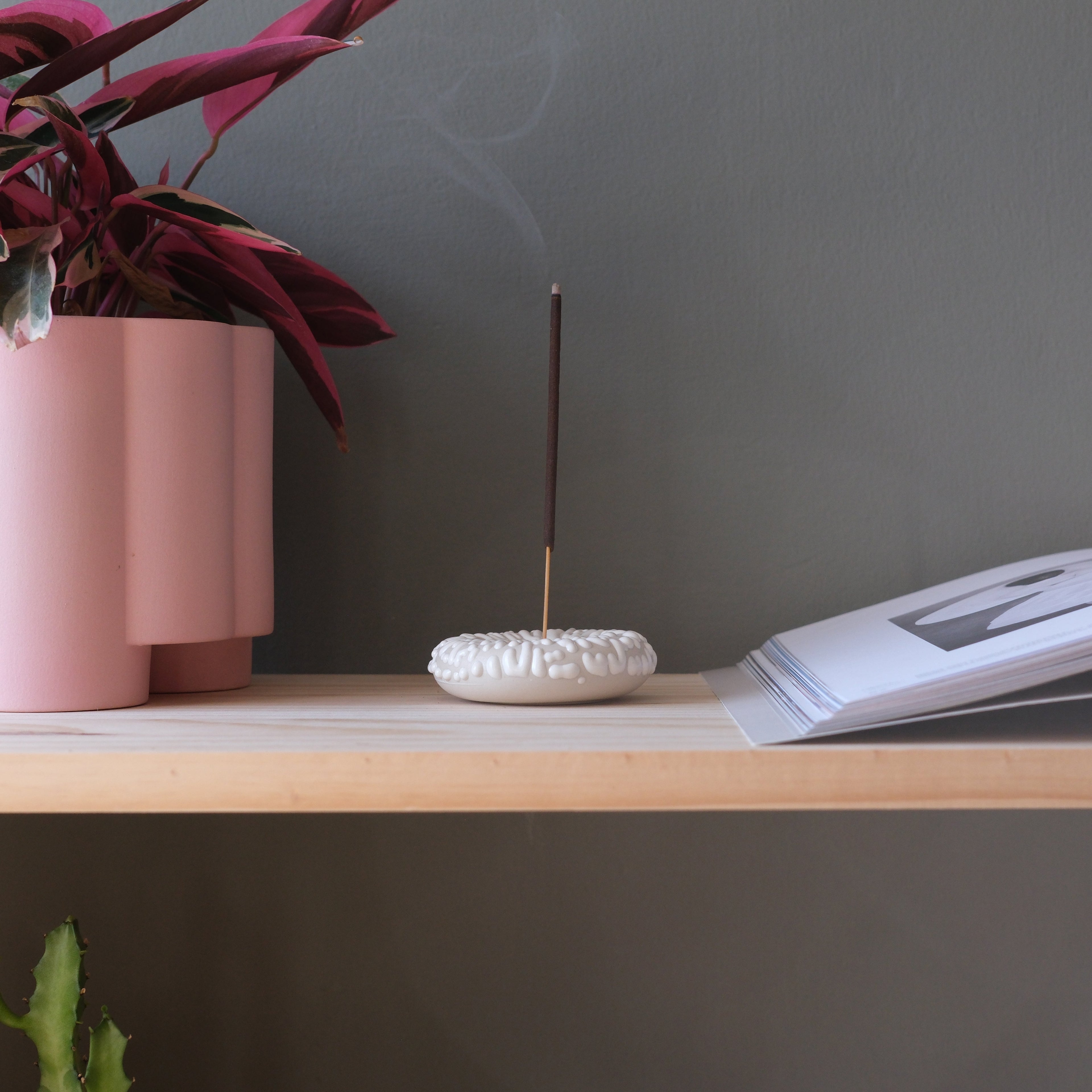 handmade stoneware incense holder by Misewell