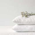 Linen Tales White Linen Pillowcase